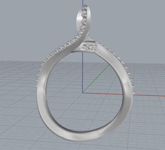Pearl ring N012964 3D print model_3