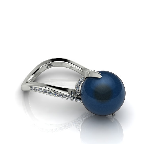 Pearl ring N012964 3D print model_1