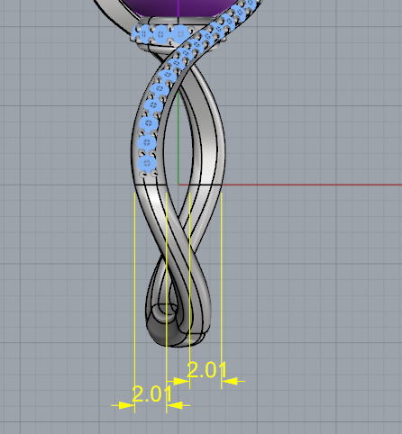 Pearl ring N012964 3D print model_7