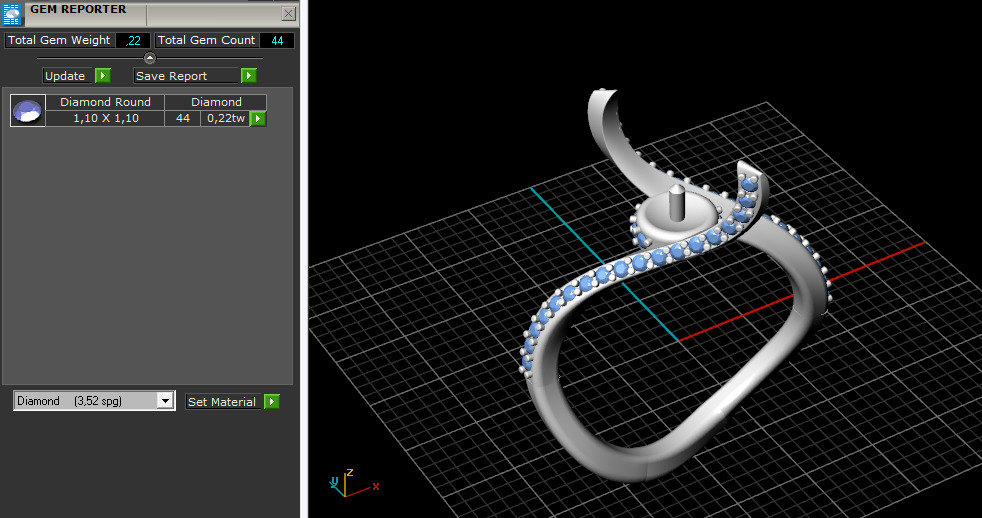 Pearl ring N012964 3D print model_10