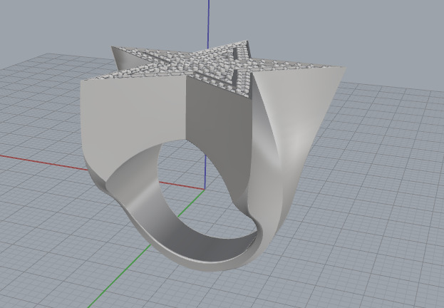 Star ring N012959 3D print model_5