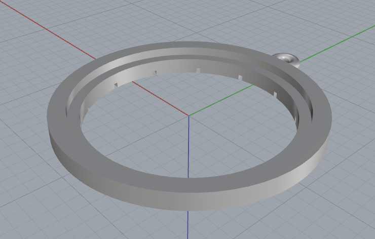 Pendant N012957 3D print model_4