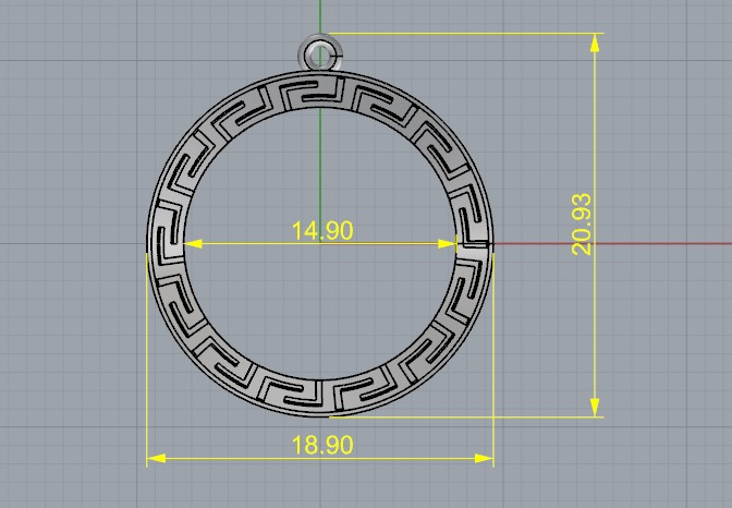 Pendant N012957 3D print model_6