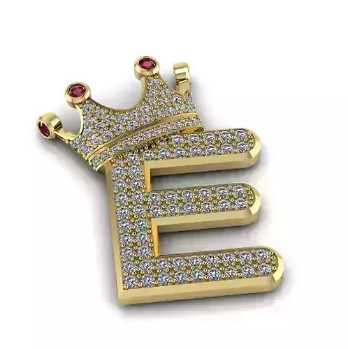 Letter E with crown N012955