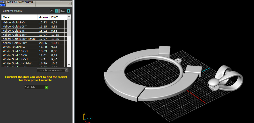 Horseshoe pendant N012954 3D print model_8