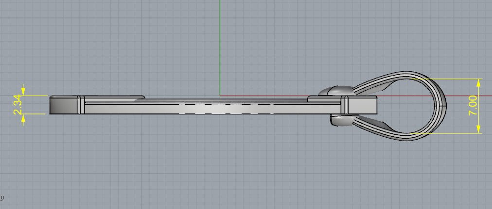 Horseshoe pendant N012954 3D print model_7