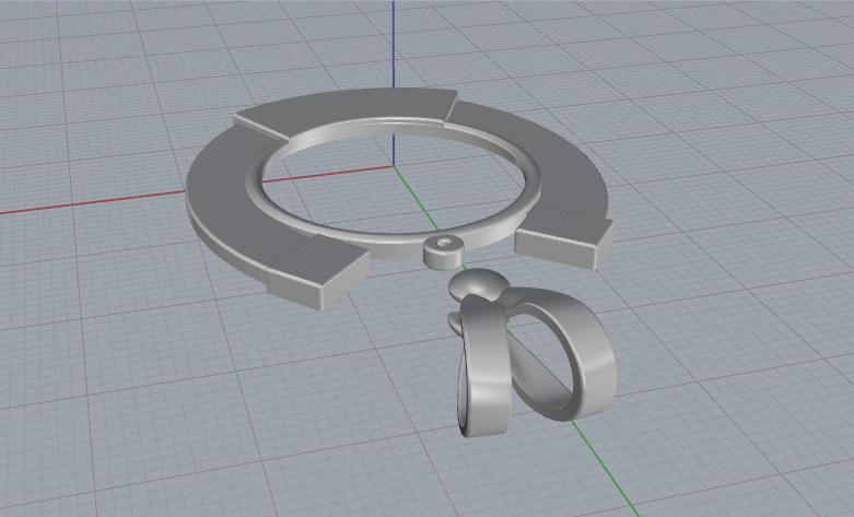 Horseshoe pendant N012954 3D print model_3