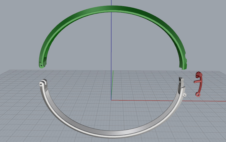 Bracelet without stones N012949 3D print model_2