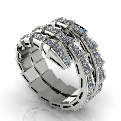 Snake ring N012947 3D print model_1