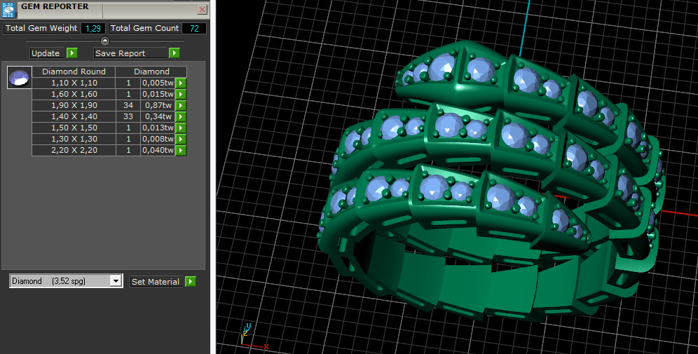 Snake ring N012947 3D print model_9