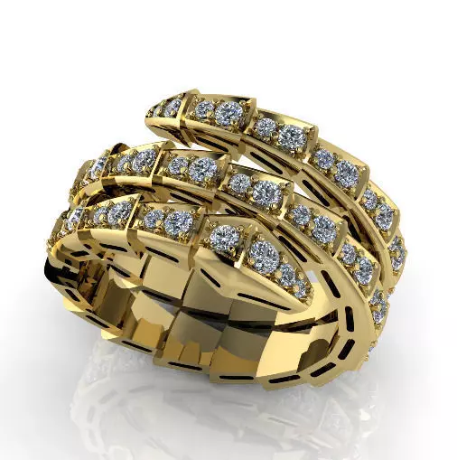 Snake ring N012947 3D print model_0