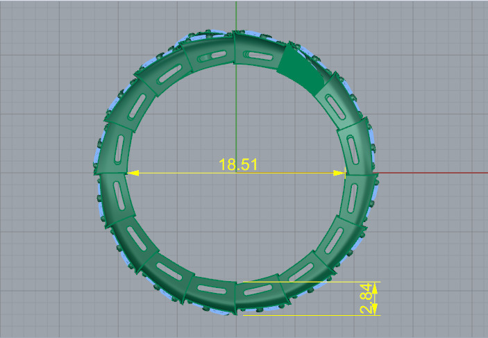 Snake ring N012947 3D print model_6