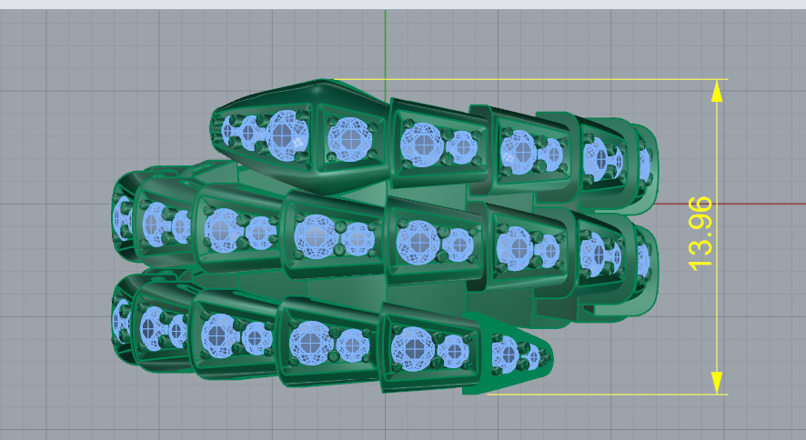 Snake ring N012947 3D print model_7