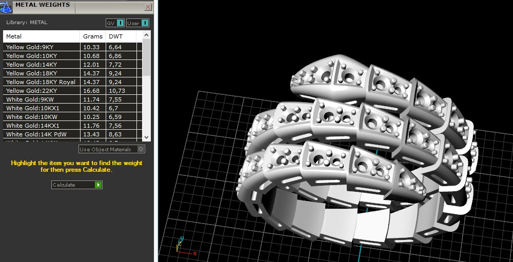 Snake ring N012947 3D print model_8
