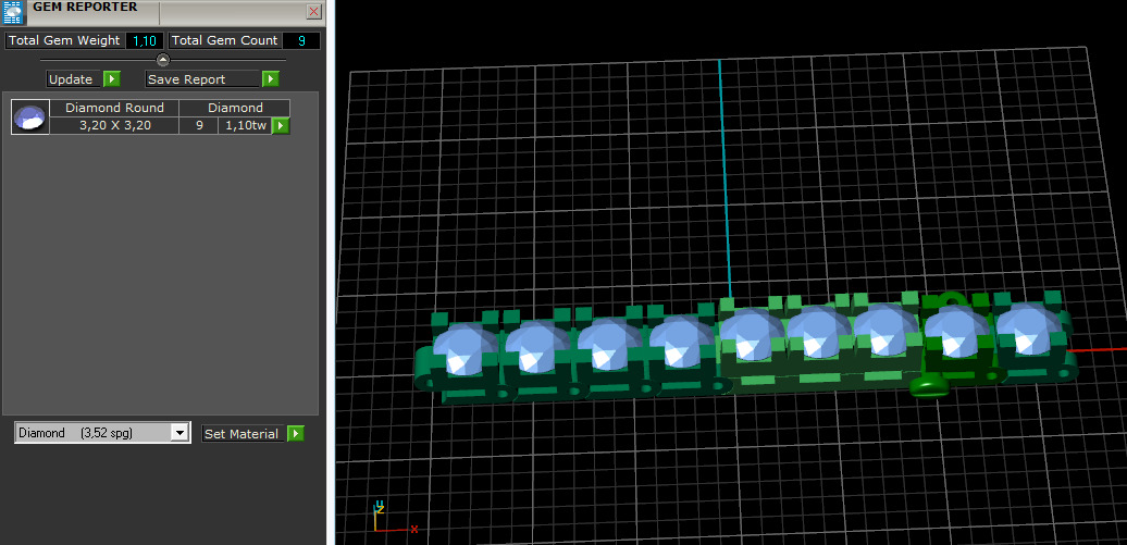 Tennis bracelet N012945 3D print model_10