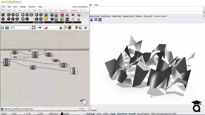 Triangular Mesh Manipulation Grasshopper Rhino Files Download