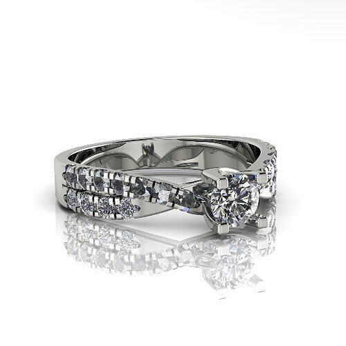 Halo Engagement Rings N013045 3D print model