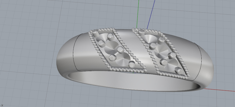 Wedding ring N013040 3D print model_2