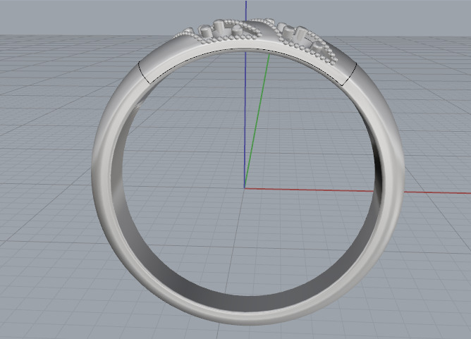 Wedding ring N013040 3D print model_5