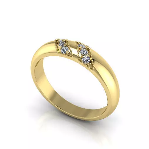 Wedding ring N013040 3D print model_0
