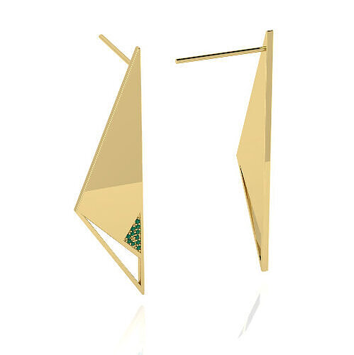 Earrings triangle N013038 3D print model