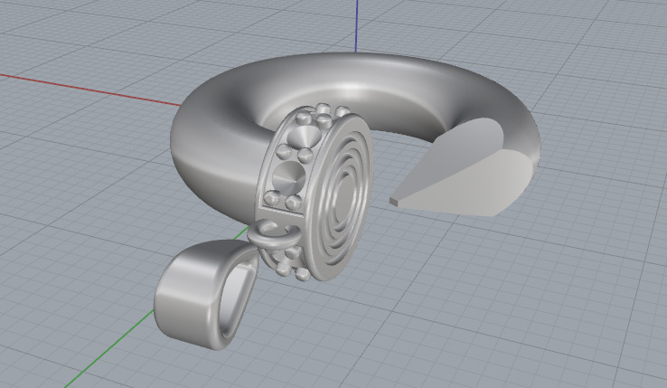 Pendant nail N013024 3D print model_5