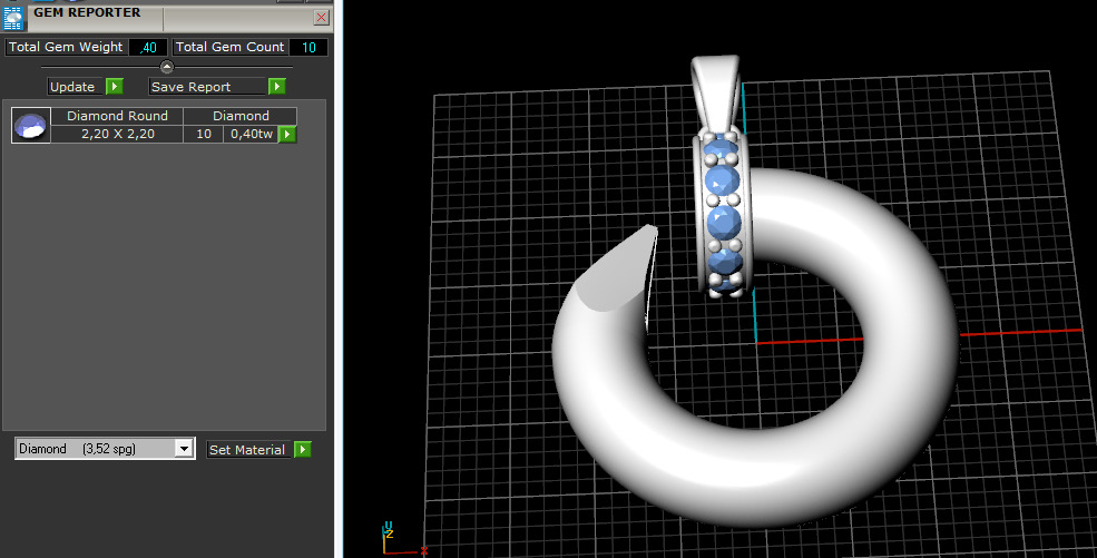 Pendant nail N013024 3D print model_9