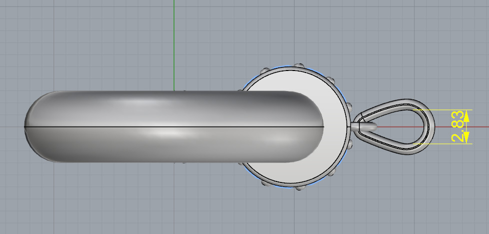 Pendant nail N013024 3D print model_7