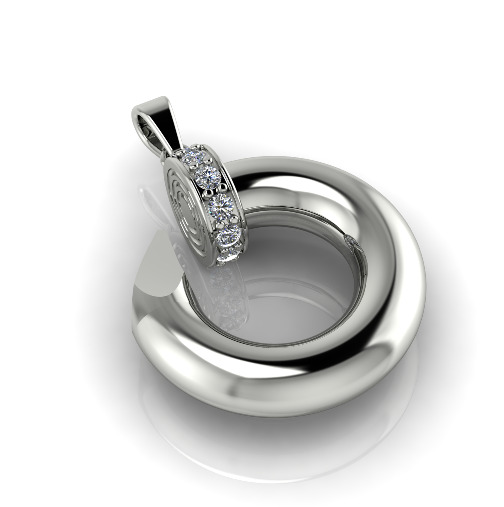 Pendant nail N013024 3D print model_1