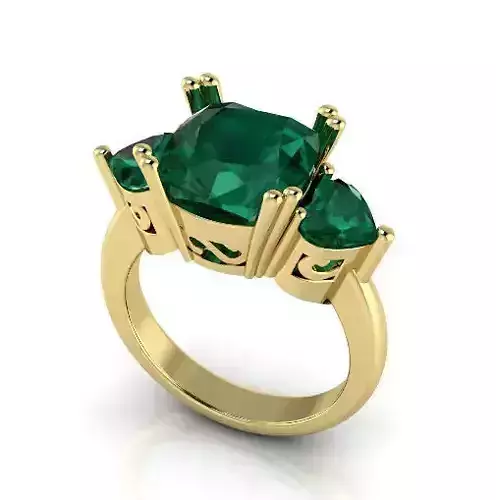 Ring With heart stones N013022