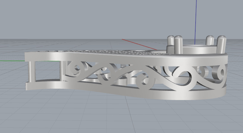 Pendant with a heart N013020 3D print model_4