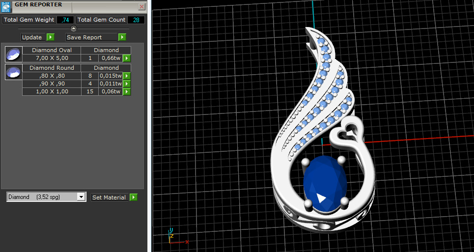 Pendant with a heart N013020 3D print model_9