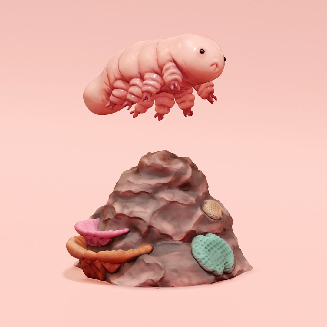 Cryptobiote with Base 3D print model_1