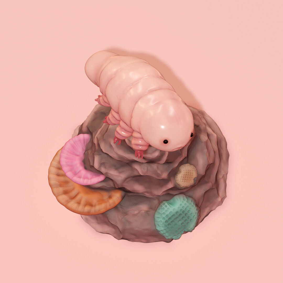 Cryptobiote with Base 3D print model_3