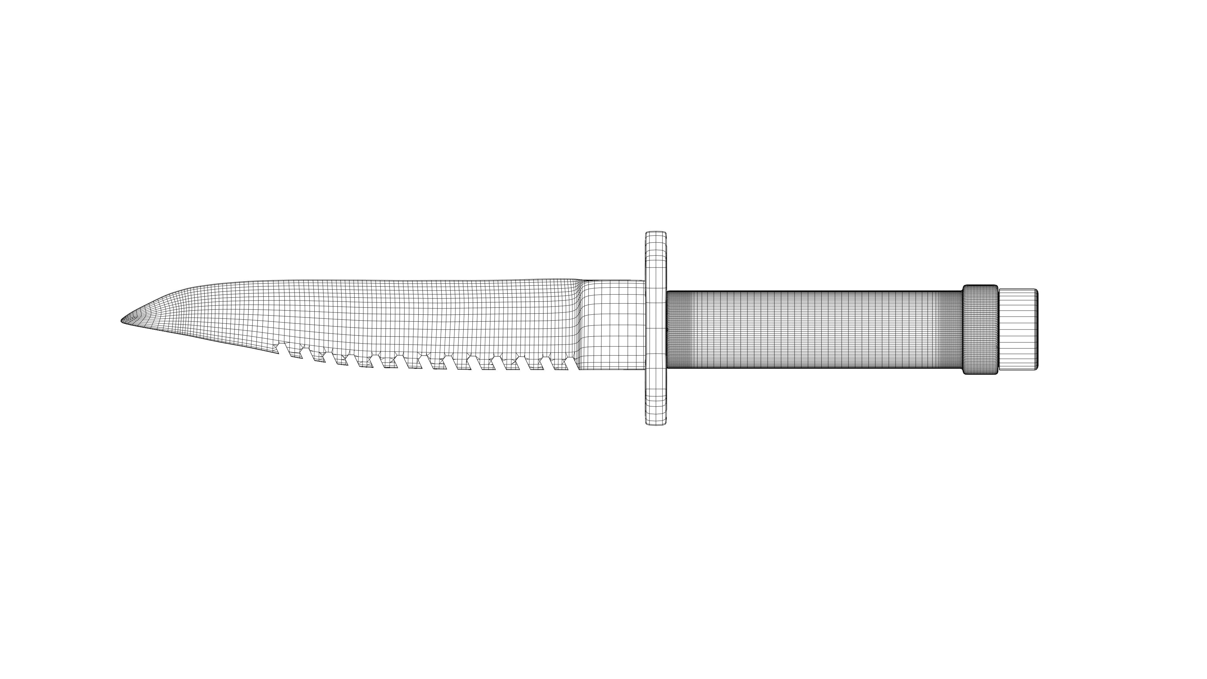 Rambo First Blood Dagger 3D model_12