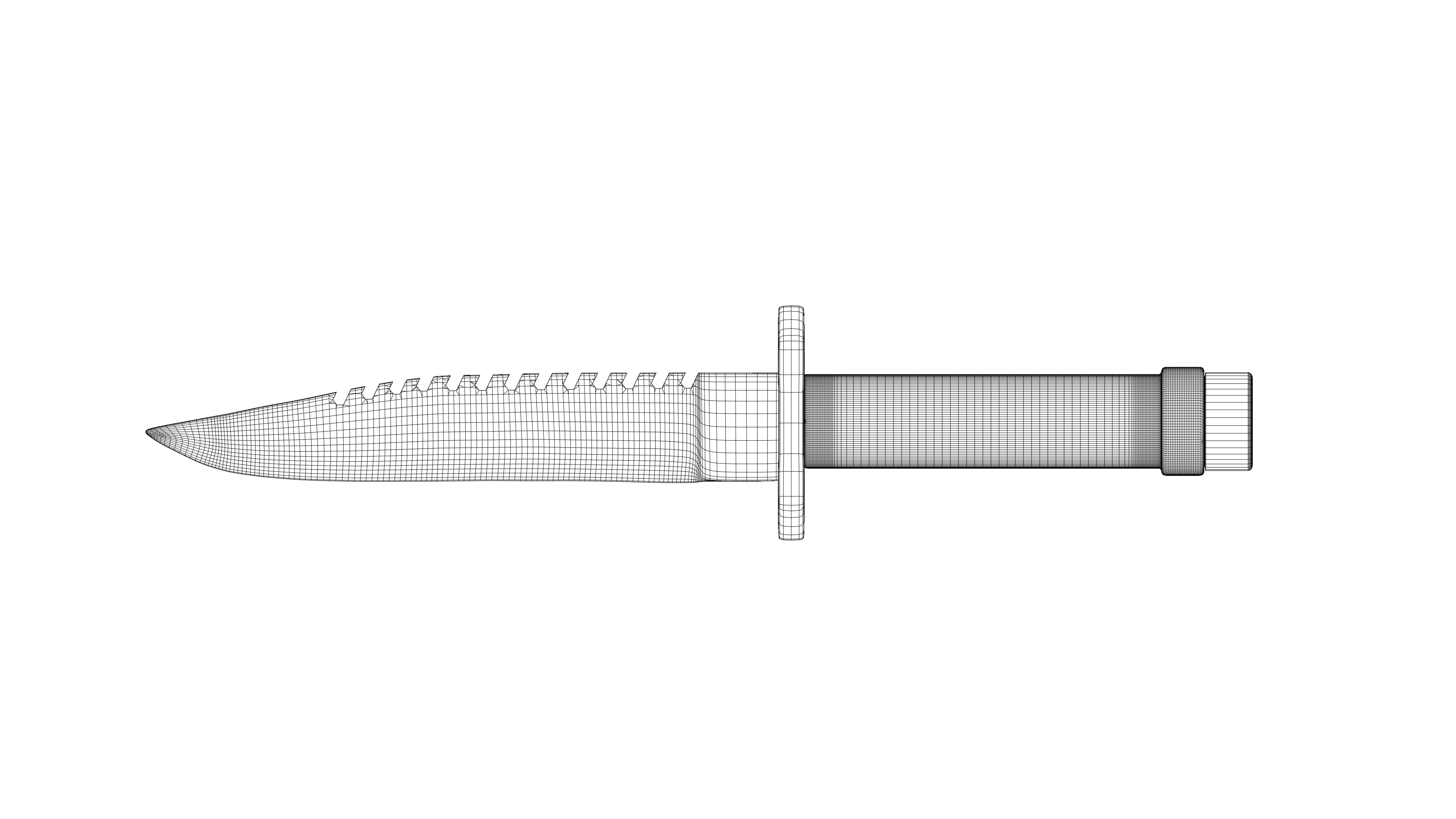 Rambo First Blood Dagger 3D model_11