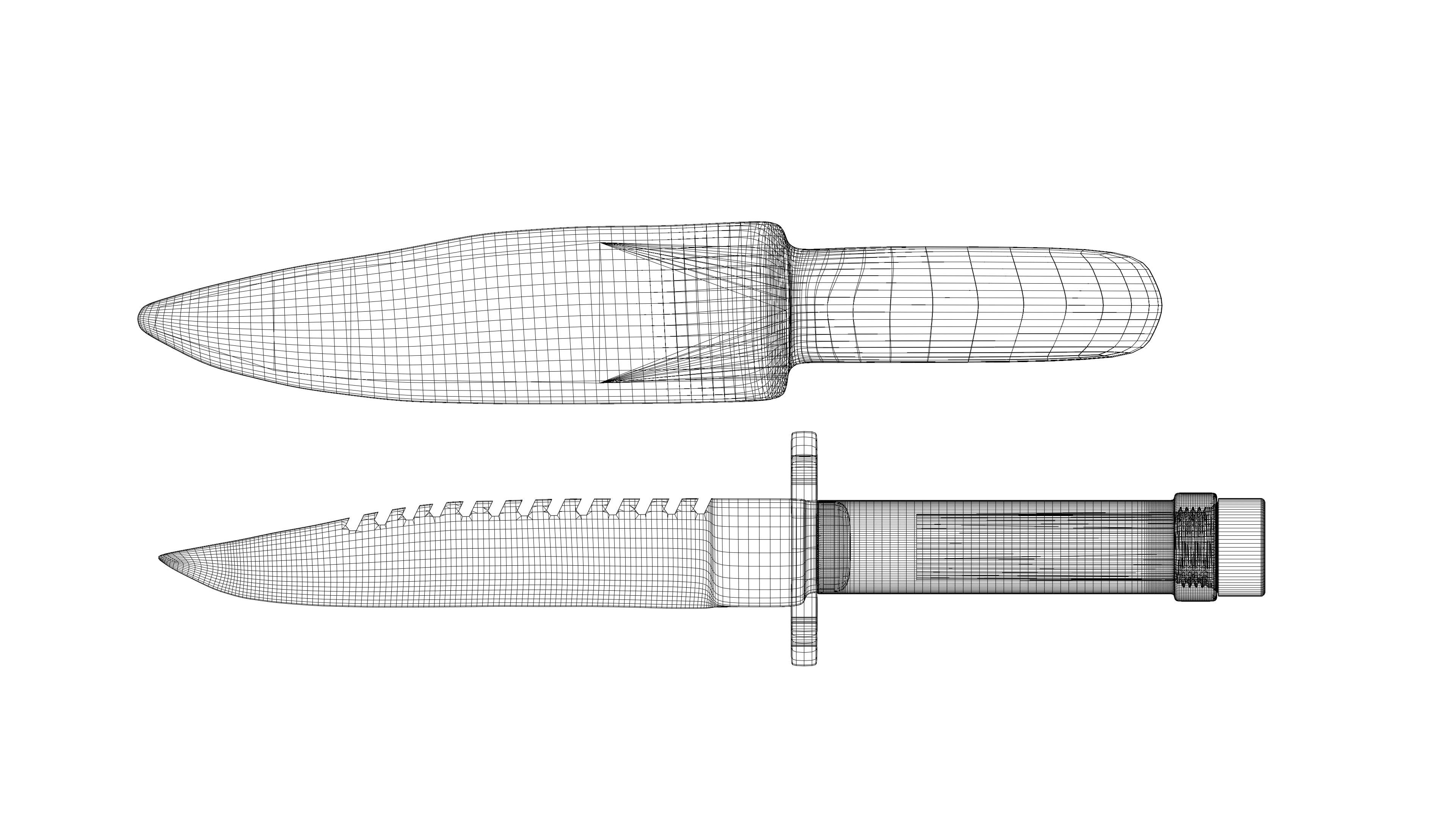 Rambo First Blood Dagger 3D model_8