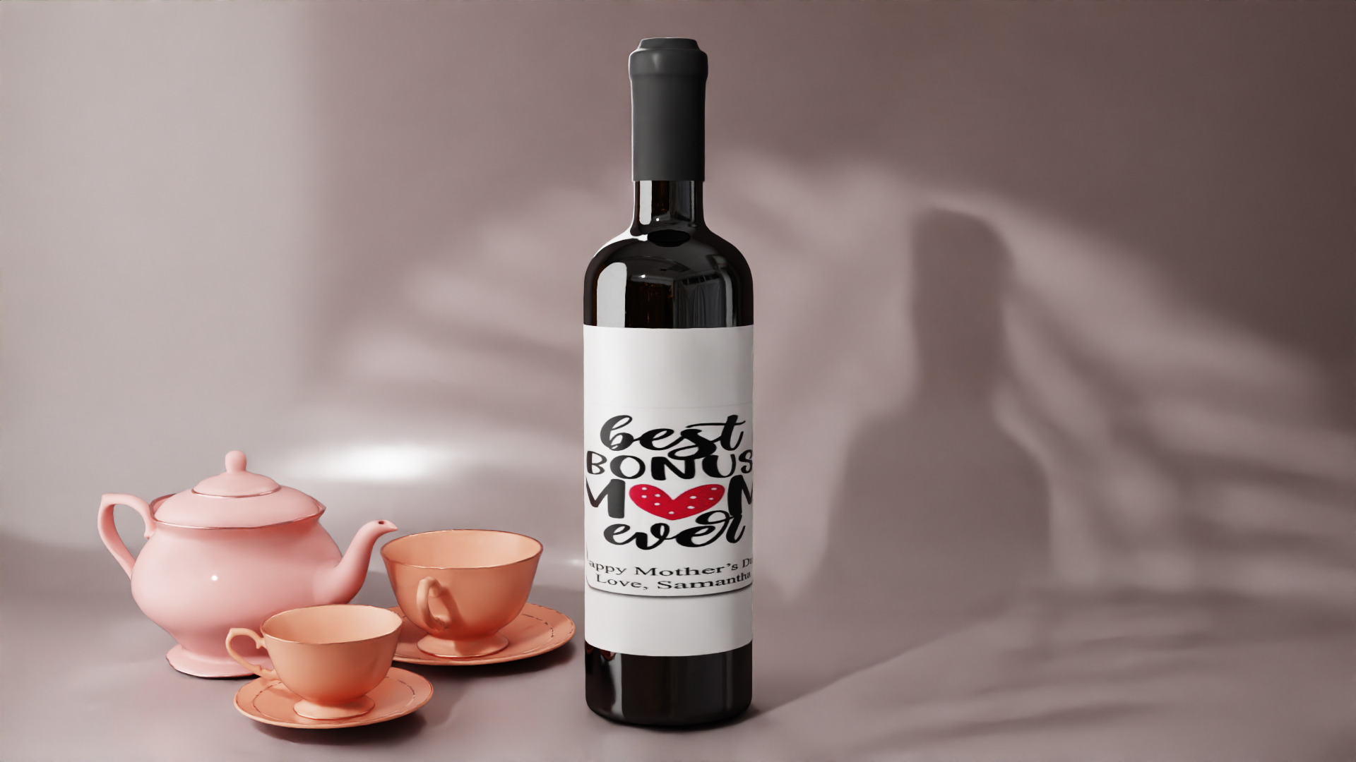 Red wine bottle  Free 3D model_3