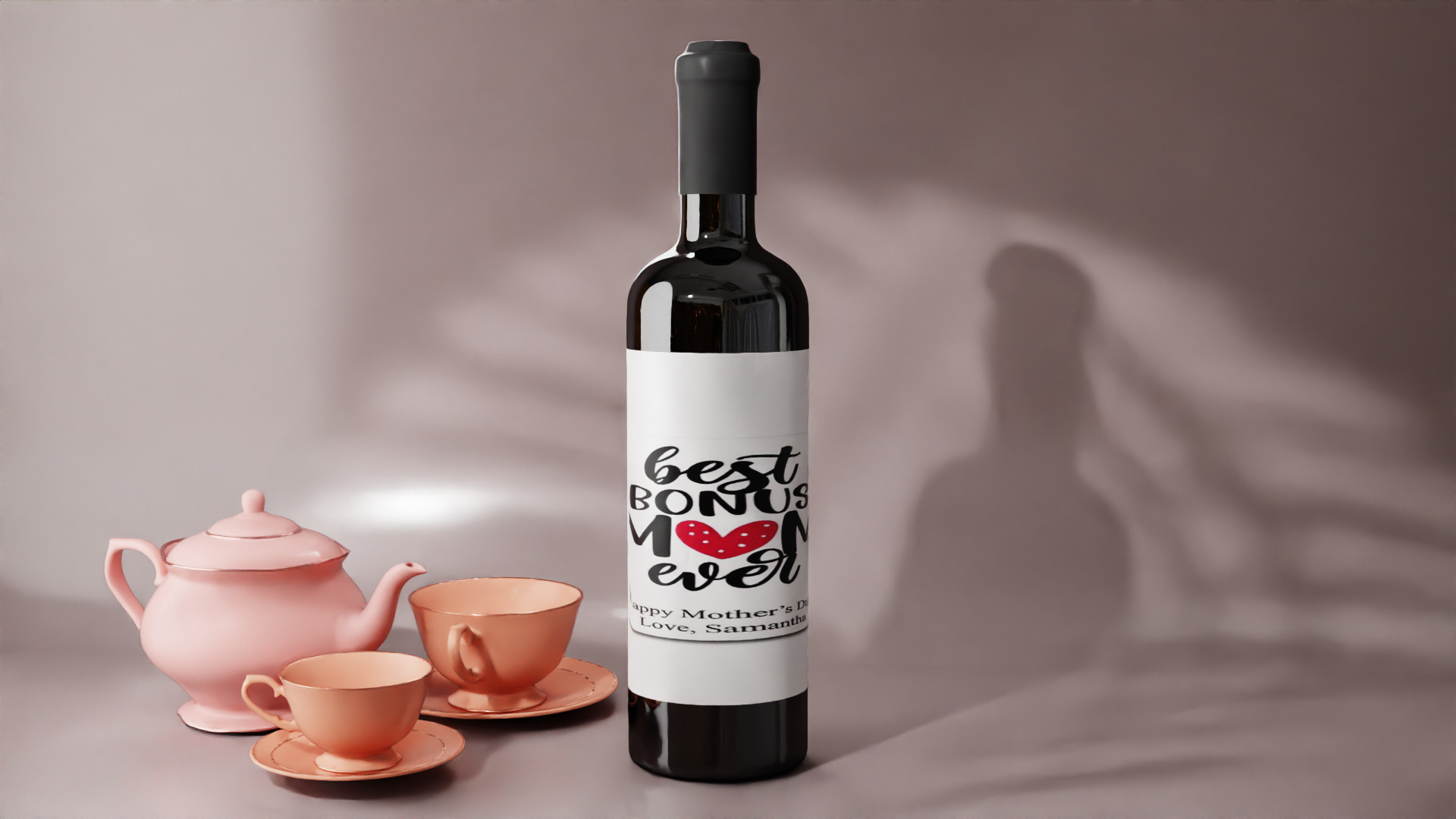 Red wine bottle  Free 3D model_2