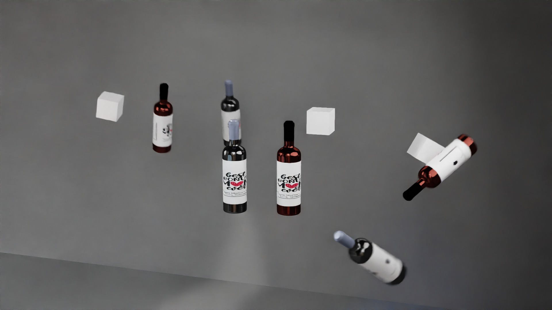 Red wine bottle  Free 3D model_10
