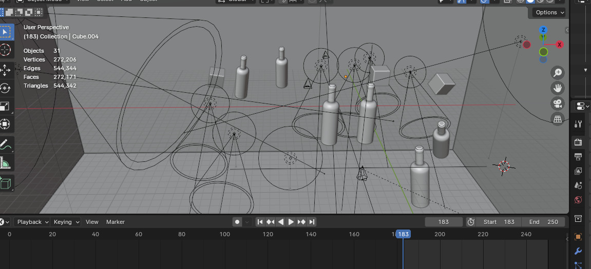 Red wine bottle  Free 3D model_14