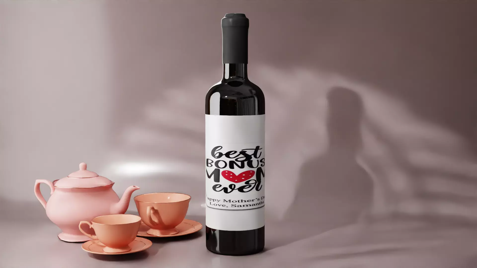 Red wine bottle  Free 3D model_0
