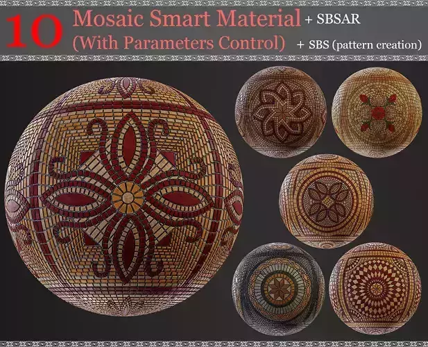 Mosaic Smart Material with Parameters control  SBS SBSAR