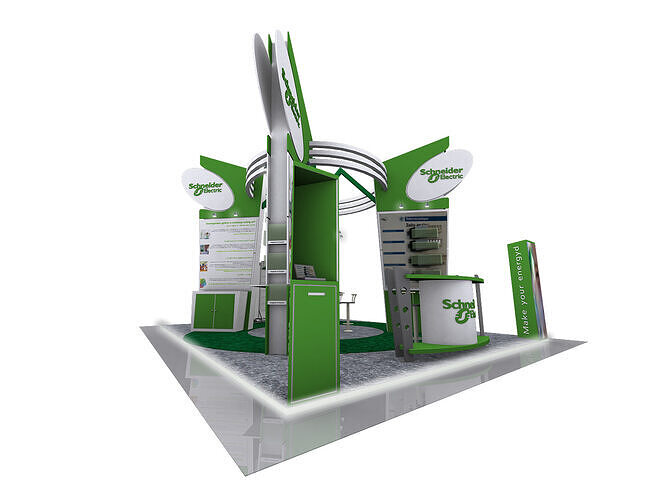 Exhibition Booth Design 6m x 9m Low-poly 3D model
