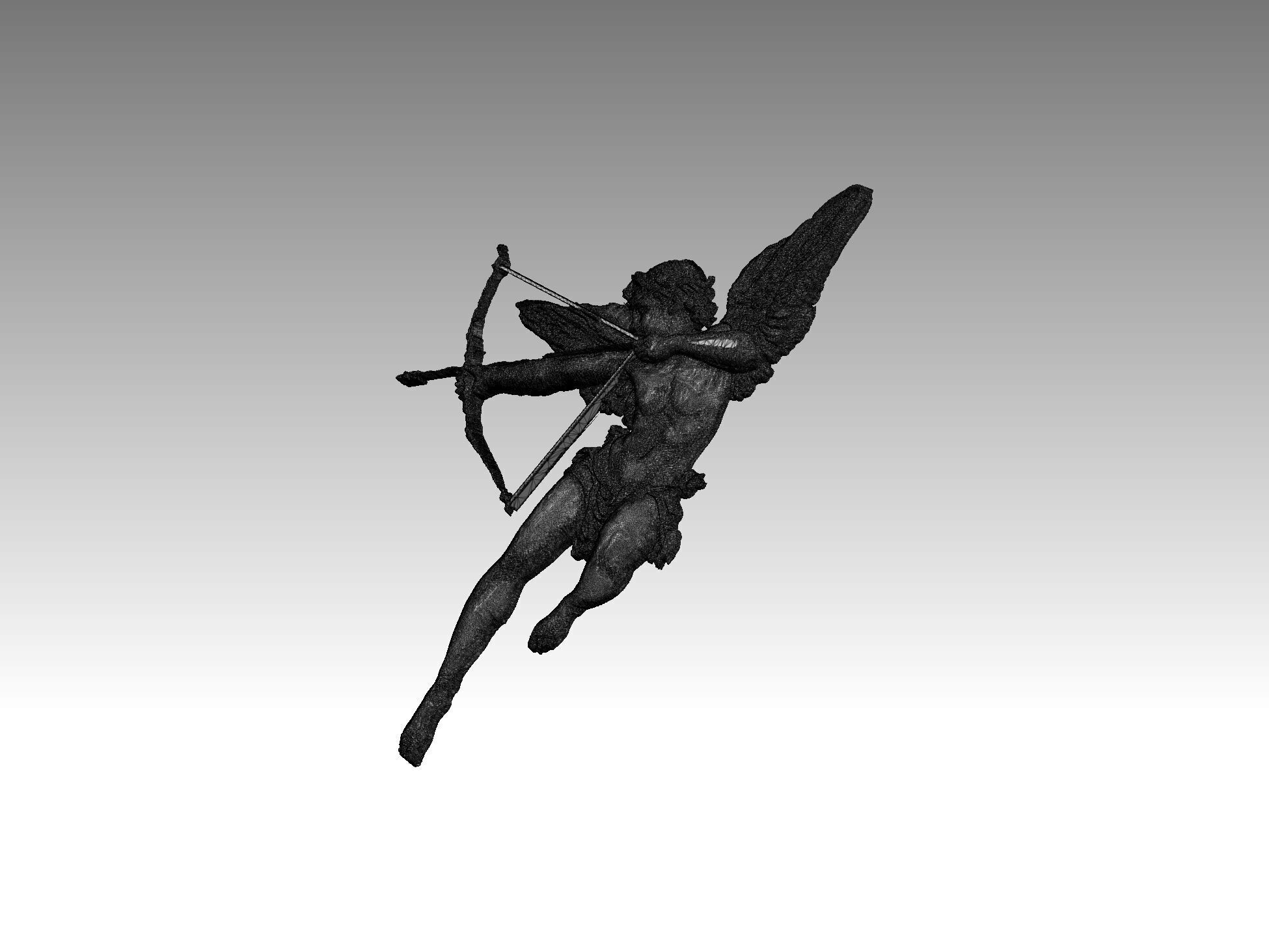 angel man relief 3D print model_6