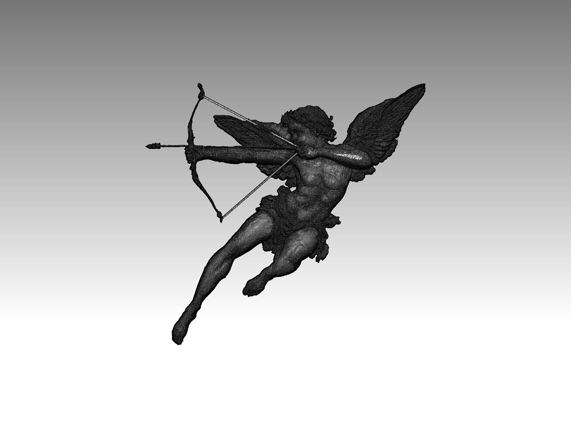 angel man relief 3D print model_5