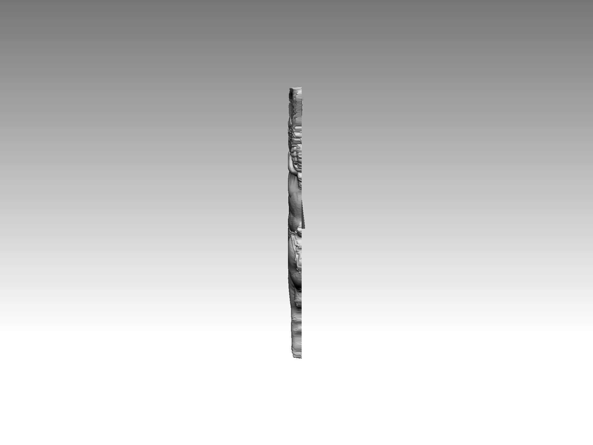 angel man relief 3D print model_1