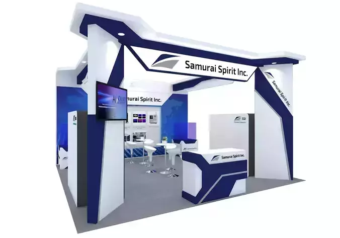 Exhibition Booth Design 6m x 6m - 3 side open