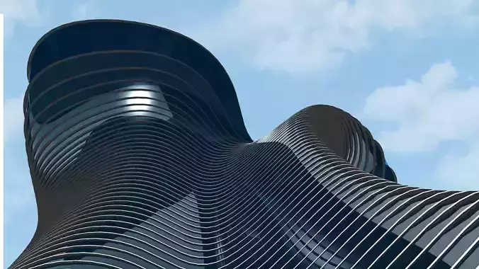 Parametric Tower Facade Design Grasshopper Rhino Files Download 3D model