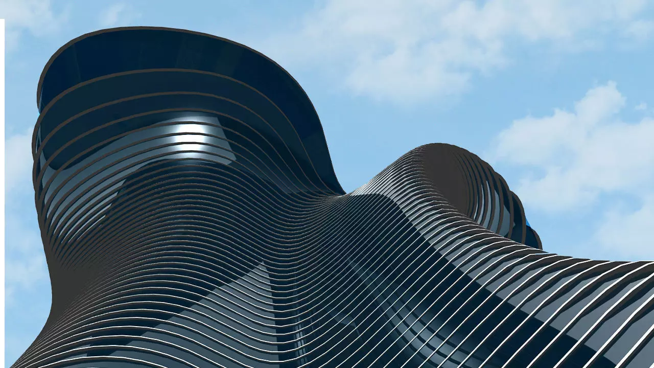 Parametric Tower Facade Design Grasshopper Rhino Files Download 3D model_0